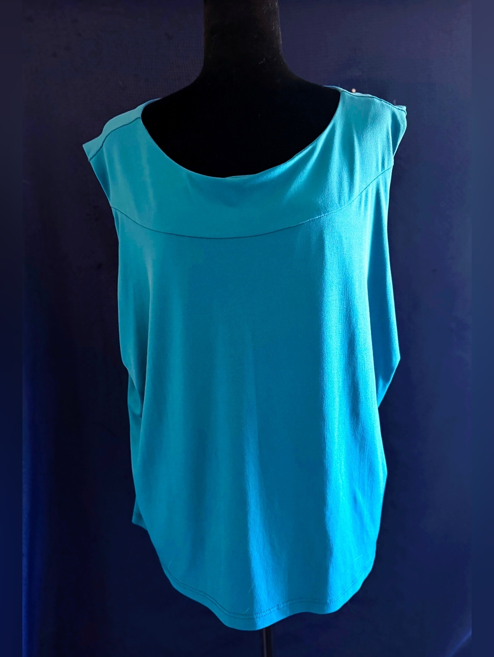 dressbarn Turquoise Scoop Neck Sleeveless Top.Sz 3x